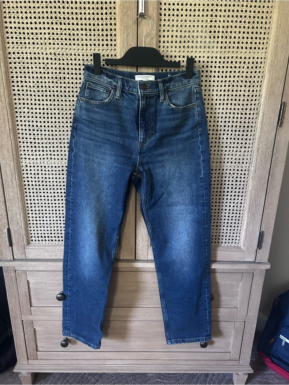 Banana Republic Women’s Slim Straight Jeans - Dark Blue Wash